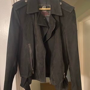 Beautiful Belstaff Suede Leather Jacket. Amazing. Rare. Large. Black